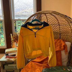 Yellow crop pullover